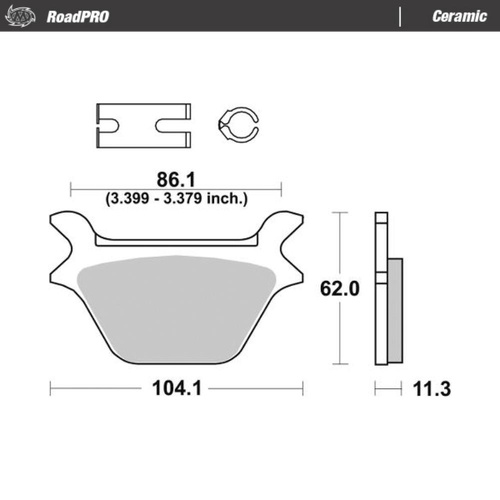 Moto-Master Harley Davidson XLH 883 SPORTSTER 1987-1990 Ceramic Rear Brake Pads