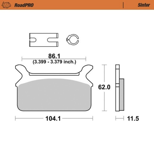 Moto-Master Harley Davidson FLHS 82 ELECTRA GLIDE SPORT 1987-1994 Sintered Rear Brake Pads