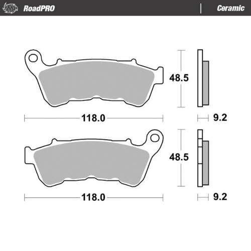 Moto-Master Harley Davidson XL 883 R ROADSTER 2014-2015 Ceramic Left Front Brake Pads