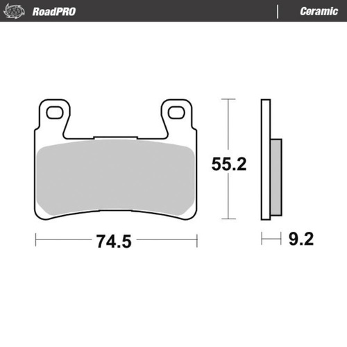 Moto-Master Harley Davidson FXSB 96 BREAKOUT 2015 Ceramic Left Front Brake Pads