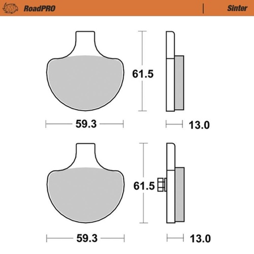 Moto-Master Harley Davidson XLH 883 SPORTSTER 1985-1990 Sintered Left Front Brake Pads