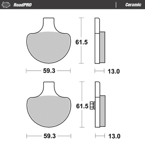 Moto-Master Harley Davidson Ceramic Left Front Brake Pads (MM-415004)
