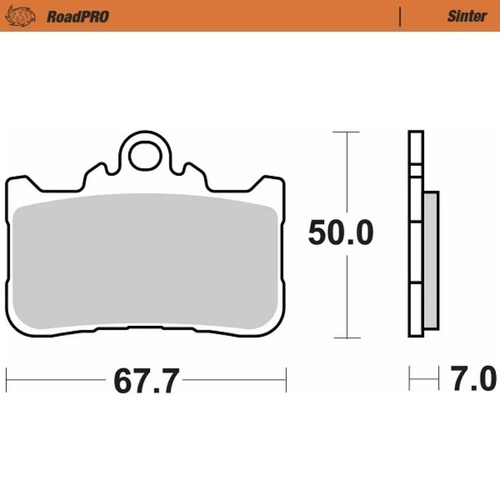 Moto-Master Honda Sintered Left Front Brake Pads (MM-415101)