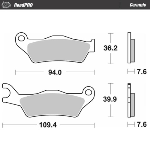 Moto-Master Aprilia Ceramic Left Front Brake Pads (MM-415304)