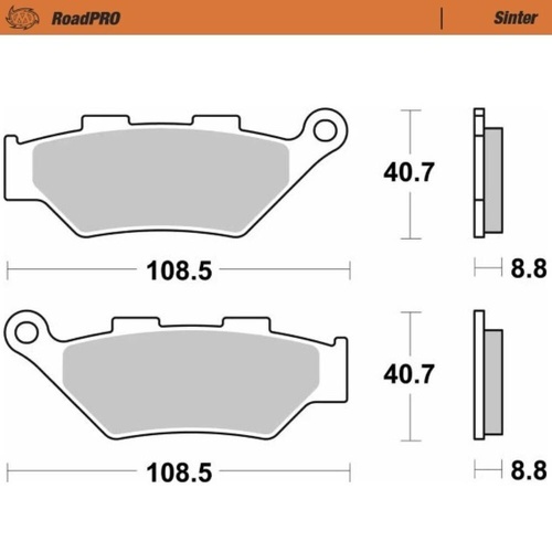 Moto-Master Benelli Sintered Left Front Brake Pads (MM-415601)