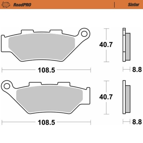 Moto-Master Benelli LEONCINO 500 TRAIL 2017-2025 Sintered Right Front Brake Pads