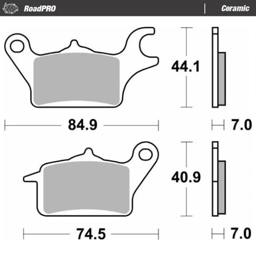 Moto-Master Honda Ceramic Left Front Brake Pads (MM-415804)