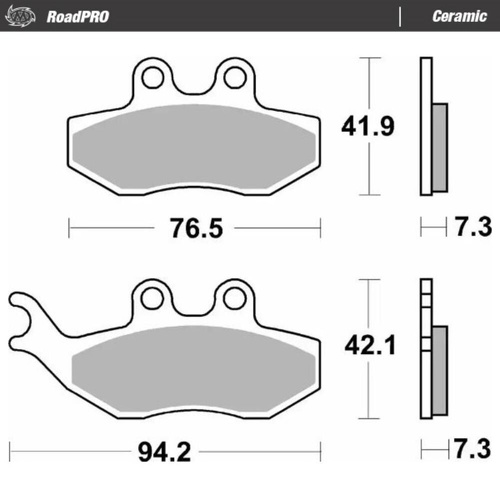 Moto-Master Yamaha Ceramic Left Front Brake Pads (MM-416404)