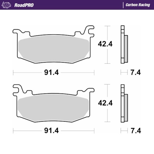 Moto-Master Aprilia RSV 4 1100 Factory 2025-2026 Carbon Racing Left Front Brake Pads