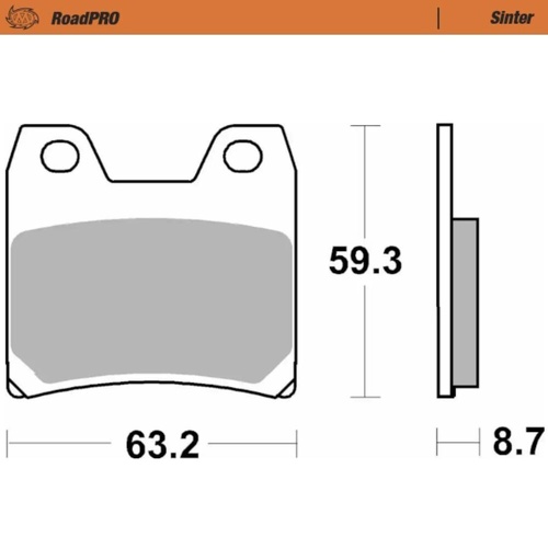 Moto-Master Yamaha XJR 1300 2015-2016 Sintered Rear Brake Pads
