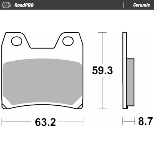 Moto-Master Yamaha Ceramic Rear Brake Pads (MM-417004)
