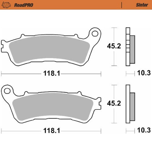 Moto-Master Honda Sintered Rear Brake Pads (MM-417202)