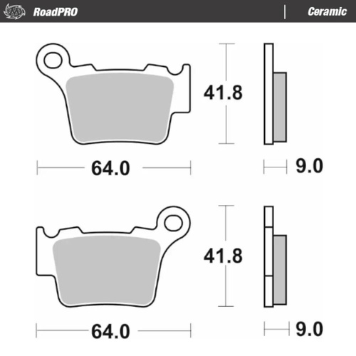 Moto-Master SWM SM 650 R 2015-2018 Ceramic Rear Brake Pads
