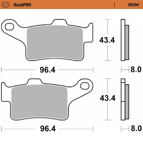 Moto-Master Harley Davidson FLTRT 114 ROAD GLIDE 3 2023-2025 Sintered Rear Brake Pads