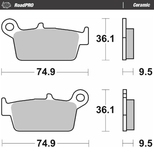 Moto-Master Honda Ceramic Rear Brake Pads (MM-417604)
