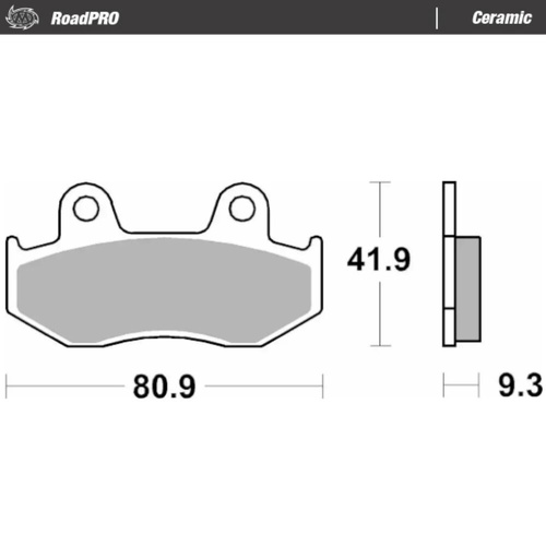 Moto-Master Honda Ceramic Left Front Brake Pads (MM-417704)