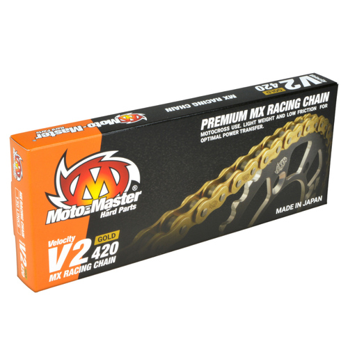 Moto-Master V2 420 130 Link Gold MX Race Chain