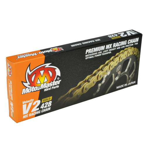 Moto-Master V2 428 130 Link Gold MX Race Chain