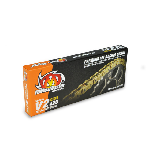 Moto-Master V2 428 130 Link Gold MX Race Chain
