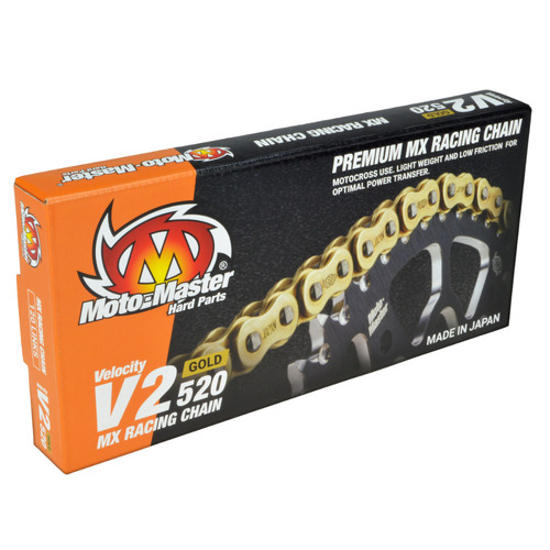 Moto-Master V2 520 120 Link Gold MX Race Chain