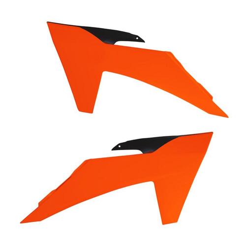 Rtech KTM 125 SX 2023-2024 Neon Orange/Black Radiator Shrouds