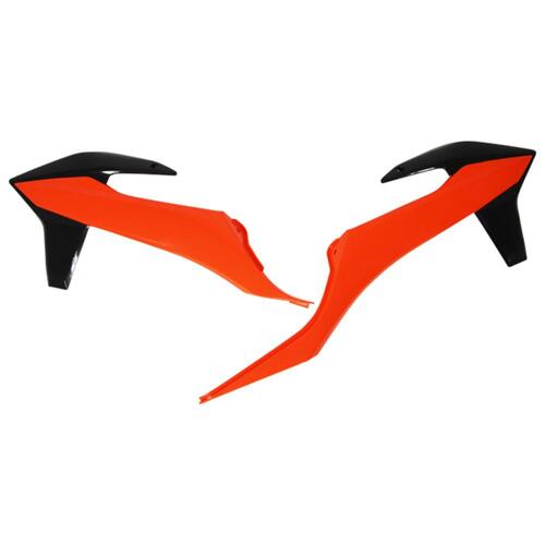Rtech KTM 125 SX 2019-2022 Orange/Black Radiator Shrouds