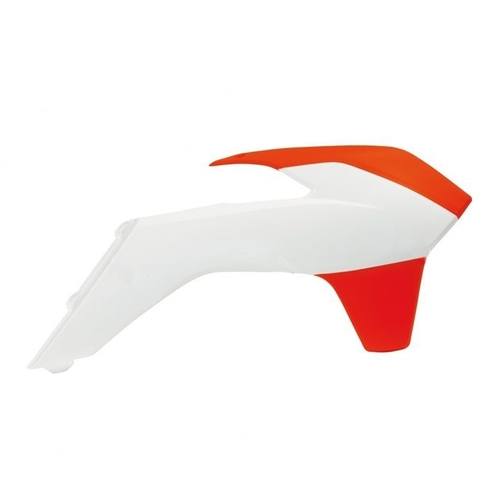 Rtech KTM 125 EXC 2014-2016 Neon Orange/White Radiator Shrouds