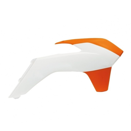 Rtech KTM 125 EXC 2014-2016 Orange/White Radiator Shrouds