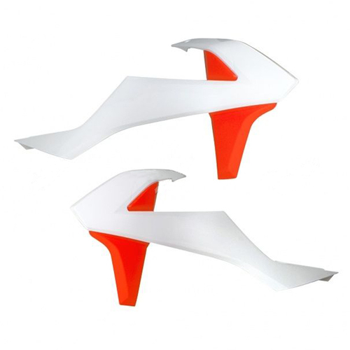Rtech KTM 65 SX 2016-2023 White/Orange Radiator Shrouds