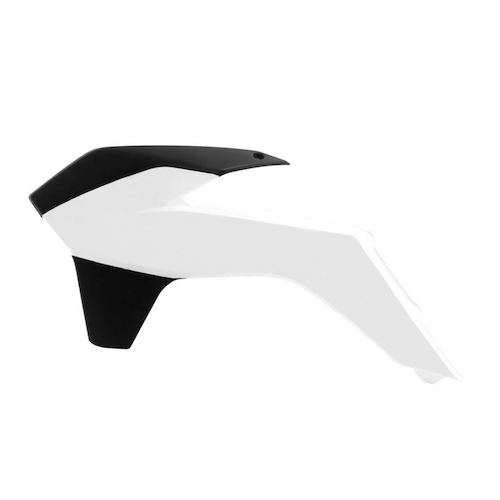 Rtech KTM 125 EXC 2014-2016 White/Black Radiator Shrouds