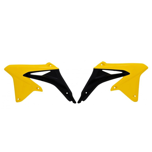 Rtech Suzuki RM-Z 250 2010-2018 Yellow/Black Radiator Shrouds