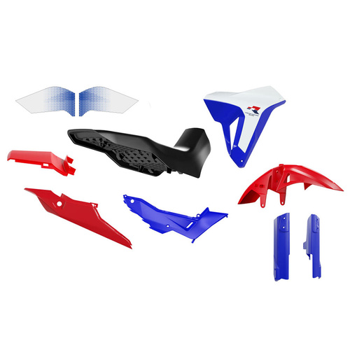 Rtech Honda XL 750 TRANSALP 2023-2025 Red/Blue/White Plastic Kit 