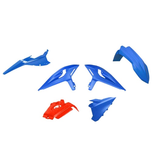 Rtech Beta RR 125 2T X-PRO 2025-2026 Blue/Red Plastic Kit (5 Piece Kit)