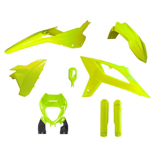Rtech Beta RR 125 2020-2022 Neon Yellow Plastic Kit (6 Piece Kit)