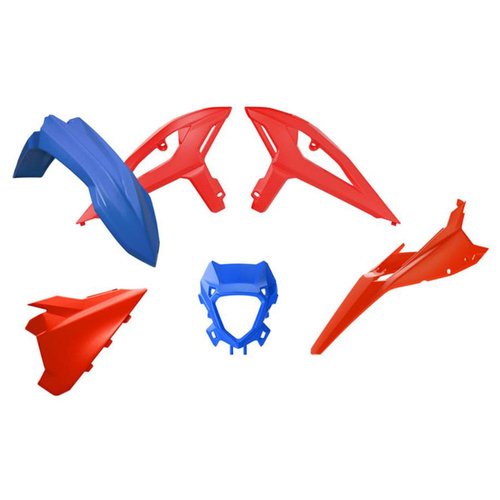 Rtech Beta RR 350 4T X-PRO 2025 OE Blue/Red Plastic Kit (4 Piece Kit)