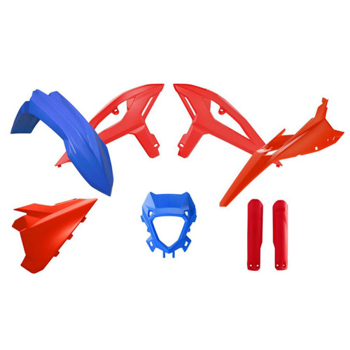 Rtech Beta RR 350 4T X-PRO 2025 OE Blue/Red Plastic Kit (6 Piece Kit)