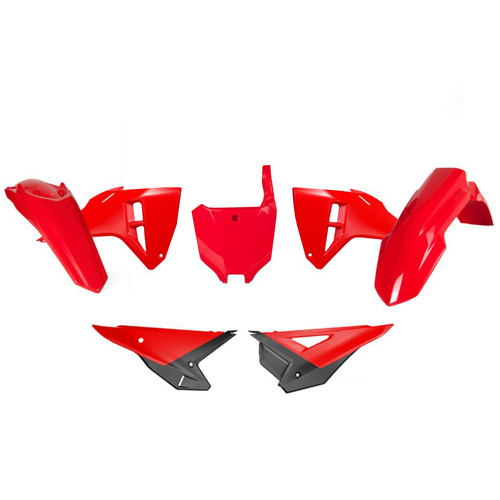 Rtech Honda CRF 250 R 2025 Red/Black Plastic Kit (5 Piece Kit)