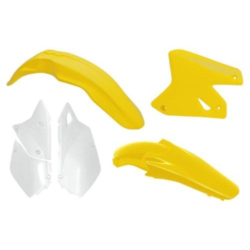 Rtech Suzuki DR-Z 400 S 2000-2024 Yellow/White (Without E24 Version Rear Fender) Plastic Kit (4 Piece Kit)