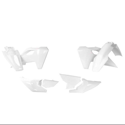 Rtech Husqvarna TE 350 2024 White Plastic Kit (6 Piece Kit)