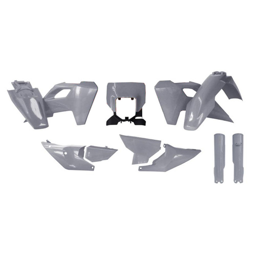 Rtech Husqvarna FE 300 2024 Quantum Grey Plastic Kit (8 Piece Kit)