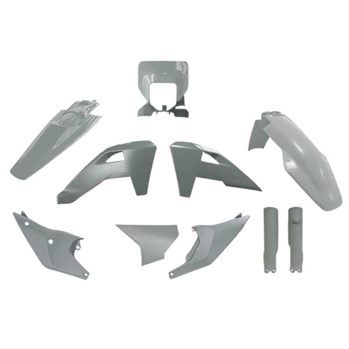 Rtech Husqvarna FE 450 2026 Light Grey/Quantum Grey Plastic Kit (7 Piece Kit)