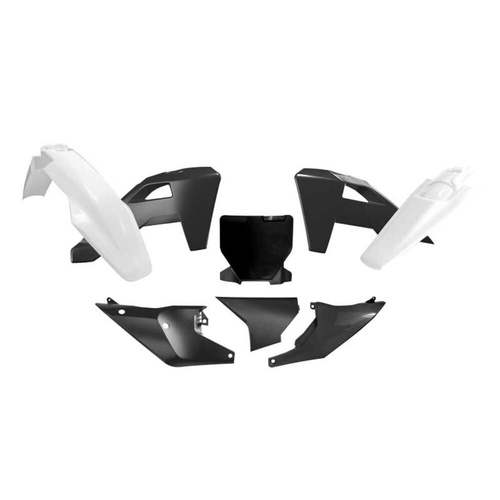 Rtech Husqvarna FC 350 2025 Black/White Plastic Kit (6 Piece Kit)