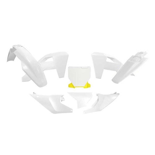 Rtech Husqvarna FC 450 2025 White/Lemon Yellow Plastic Kit (6 Piece Kit)