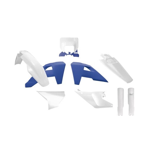 Rtech Husqvarna FE 350 HERITAGE 2025 White/Blue Plastic Kit (8 Piece Kit) (R-KITHSQ-OEM-844)