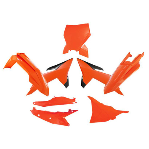 Rtech KTM 125 XC 2025 Neon Orange/Black Plastic Kit (6 Piece Kit)