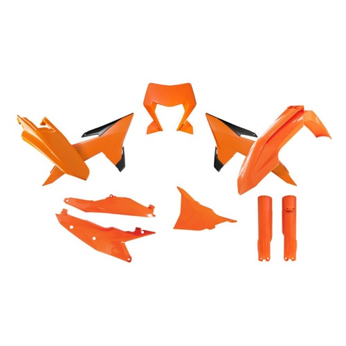 Rtech KTM 125 XC-W 2026 Orange/Black Plastic Kit (7 Piece Kit)