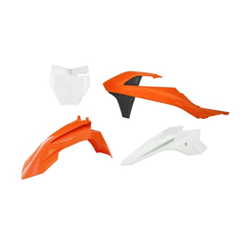 Rtech KTM 50 SX 2016-2023 Orange/Black/White Plastic Kit (4 Piece Kit)