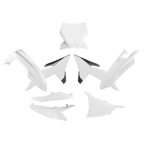 Rtech KTM 125 XC 2025 White/Black Plastic Kit (6 Piece Kit)