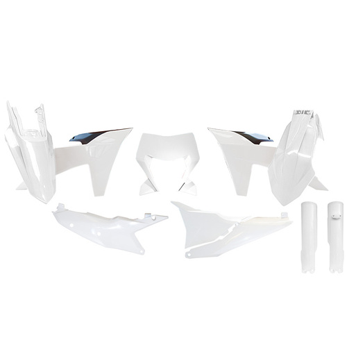 Rtech KTM 150 EXC 2024 White/Black Plastic Kit 