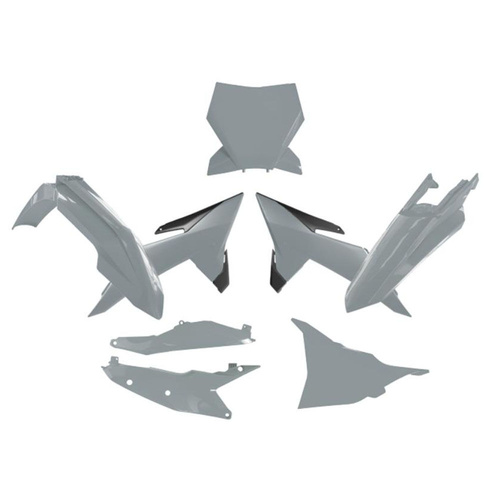 Rtech KTM 300 XC 2025 Quantum Grey/Black Plastic Kit (6 Piece Kit)